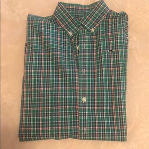 Green Plaid VV Oxford